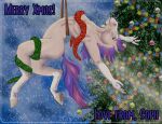  2020 5_fingers anthro blue_eyes breasts christmas christmas_decorations christmas_lights christmas_tree digital_media_(artwork) dream_merchant english_text equid equine facial_markings female fingers hair head_markings holidays hooves horse leaning leaning_back looking_at_viewer mammal markings multicolored_hair nude open_mouth plant solo sophistique_(dream_merchant) suspended_in_midair text tree two_tone_hair two_tone_tail 
