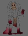  absurd_res animal_humanoid anthro blood bodily_fluids feet gore halloween hi_res holidays horror_(theme) humanoid lagomorph lagomorph_humanoid leporid_humanoid male mammal mammal_humanoid mature_male muscular original_characters pecs rabbit_humanoid scared simpleesteban solo 