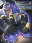 3:4 absurd_res anthro anthro_penetrated anus big_butt black_clothing black_dress black_nose blue_body blue_hair blush blush_lines bodily_fluids breasts butt clothing dress duo english_text erection eyelashes fangs felid feline female female_anthro female_on_human female_penetrated first_person_view gameplay_mechanics genital_fluids genitals hair heart_eyes heart_symbol hi_res huge_butt human human_on_anthro human_penetrating human_penetrating_anthro human_penetrating_female human_pov interspecies looking_at_viewer looking_back looking_back_at_viewer male male/female male_human male_on_anthro male_penetrating male_penetrating_female male_pov mammal multicolored_body nya on_bottom on_top open_mouth open_smile pal_(species) palphilia palworld penetration penile penile_penetration penis penis_in_vagina pepperminto pocketpair red_eyes reverse_cowgirl_position saliva sekhmet_(pal) sex short_hair small_breasts smile sweat tail teeth text thick_thighs two_tone_body vaginal vaginal_fluids vaginal_penetration vulva wide_hips yellow_body