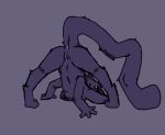 andromorph anthro anus ass_up black_sclera dark_body dark_fur digitigrade domestic_cat felid feline felis fur genitals intersex jack-o'_pose looking_back mammal monotone_body monotone_fur monster multi_arm multi_eye multi_limb nude pose purple_body purple_flesh purple_fur raised_tail rear_view something_(artist) something_(something) tail thick_tail vulva white_eyes