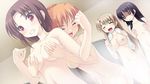  breast_envy breast_grab breasts gekitama! grabbing large_breasts medium_breasts miyamoto_kikka multiple_girls natsuki_shuri nude sasaki_rin towel tsukahara_yurina yagiu_ranko 