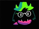 2026 2_horns 2d_animation 4:3 ambiguous_anthro ambiguous_gender animated animated_gif anthro big_pupils biped black_background black_body black_fur bovid caprine clothed clothing cute_fangs darkner deltarune digital_drawing_(artwork) digital_media_(artwork) dilated_pupils dot_eyes english_description english_text eyewear fangs floppy_ears frame_by_frame fur glasses goat head_tuft headshot_portrait horn hungry looking_at_viewer male_(lore) mammal portrait pupils ralsei scarf short_playtime simple_background simple_eyes snout solo stare teeth text themakerdoll tuft undertale_(series) vertical_bar_eyes wearing_glasses white_eyes