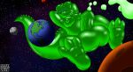 3_toes absurd_res anthro balls big_balls big_nipples big_penis big_tail blue_eyes bodily_fluids colored_cum cum daletfours dragon earth earth_(planet) feet floating frill_(anatomy) genital_fluids genitals giga goo_creature goo_dragon green_body green_cum half-erect hands_behind_head hi_res honeydew_(daletfours) horn huge_balls huge_penis hyper hyper_balls hyper_genitalia hyper_penis leaking_cum looking_at_planet macro male mars_(planet) moobs moon mythological_creature mythological_scalie mythology nipples nude nude_anthro overweight overweight_anthro overweight_male penis planet relaxing ridges scalie slime_cum smile solar_system solo space star tail terra_macro toes translucent translucent_body unusual_bodily_fluids unusual_cum unusual_genital_fluids venus_(planet)
