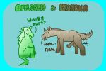3:2 ambiguous_gender animal_genitalia animal_penis anus bodily_fluids bubble_letters candy dessert duo equid equine equine_genitalia equine_penis feral food food_creature genitals gummy_(food) gummy_creature hi_res horn living_candy male male/ambiguous male/male malwarewolf404 mammal mythological_creature mythological_equine mythology nervous penis shy sweat sweatdrop unicorn unicorn_horn