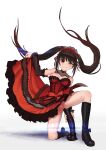  1girl absurdres anal anus bare_shoulders black_hair blush boots breasts censored choker clock_eyes commentary_request date_a_live date_a_live:_date_a_bullet detached_sleeves dildo dildo_riding dress floating_hair frilled_dress frilled_hairband frills full_body hairband half-closed_eye heterochromia highres holding holding_sex_toy huge_dildo imminent_anal imminent_penetration k-k knee_boots lace-up_boots legs lifting_own_clothes lolita_fashion lolita_hairband long_hair looking_at_viewer mosaic_censoring nervous_smile nervous_sweating no_panties on_one_knee one_breast_out pussy red_dress red_eyes see-through_clothes see-through_dress_layer sex_toy simple_background sleeveless small_sweatdrop smile solo strapless strapless_dress sweat symbol-shaped_pupils thighs tokisaki_kurumi twintails uneven_twintails white_background 