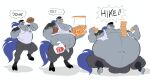 13uckaroo anthro athletic big_bulge blue_hair bulge clothing eating equid equine fit_to_fat food football_player frat_boy fur grey_body grey_fur hair horse immobilization jock male male/male mammal morbidly_obese morbidly_obese_anthro morbidly_obese_male muscular muscular_male obese obese_anthro obese_male overweight overweight_anthro overweight_male ryddick sequence solo torn_clothing weight_gain