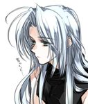  final_fantasy final_fantasy_vii long_hair male_focus sephiroth silver_hair solo toujou_sakana translation_request 