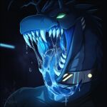 1:1 alien anthro apode black_border bodily_fluids border close-up creepy_face creepy_smile draconcopode drooling drooling_tongue fangs female forked_tongue hi_res horror_(theme) jaggal legless mouth_shot naga open_mouth oral reptile runa_(bruhbot) saliva saliva_on_tongue scalie scary science_fiction serpentine sharp_teeth smile snake solo space space_station teeth teeth_showing throat tongue