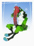 2026 4_toes animal_genitalia animal_penis anthro balls big_penis blue_pawpads blue_tongue canid canine canis claws colored digital_drawing_(artwork) digital_media_(artwork) equine_genitalia equine_penis erection ershd feet fingers flared_penis fur genitals green_body green_fur hair hi_res holding_own_penis holding_penis huge_penis hyper hyper_genitalia hyper_penis kazuya_violet_deathcoil licking licking_lips licking_own_lips looking_at_viewer male male_anthro mammal medial_ring one_eye_closed pawpads paws penis red_genitals self_lick shaded sitting smile solo tail toes tongue tongue_out vein veiny_penis white_body white_fur wink winking_at_viewer