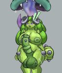 animal_genitalia animal_penis areola big_areola big_breasts breasts cactiphina_(diplomatreal) cactus cactus_creature cactus_humanoid diplomatreal elemental_creature elemental_humanoid equine_genitalia equine_penis exclamation_point flora_fauna genitals green_body green_hair gynomorph hair hi_res humanoid implied_transformation intersex markings metal_horn penis plant plant_humanoid purple_eyes solo spikes spikes_(anatomy) star_(marking) tongue