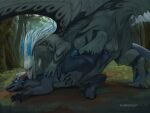4:3 animal_genitalia anus balls bite bodily_fluids butt chromeskullex claws cum cum_in_vagina cum_inside digitigrade dragon erection european_mythology feathered_wings feathers female female_penetrated feral feral_on_feral feral_penetrated feral_penetrating feral_penetrating_feral finger_claws forest fur furred_dragon furred_scalie genital_fluids genitals hi_res jungle knot knotted_penis male male/female male_penetrating male_penetrating_female mythological_creature mythological_scalie mythology neck_bite paws penetration penis plant quadruped questionable_consent rough_sex scales scalie scared sex sheath skullex_(chromeskullex) taiga_(taiga0907) toe_claws tree tropical vaginal vaginal_penetration western_dragon wings