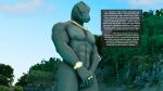 16:9 4k abs absurd_res anthro balls black_body clock covering covering_crotch covering_self digit_ring embarrassed embarrassed_naked_male embarrassing_nudity english_text epic_games exposed finger_ring fortnite genitals hi_res humiliation jewelry lizard male meteorsmash muscular muscular_anthro muscular_male nature_background necklace nude nude_anthro nude_male outdoor_nudity pecs profanity red_eyes reptile scalie solo text thunder_(fortnite) watch widescreen wristwatch