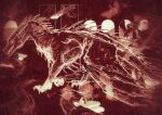2020 albatross_(wof) blood blood_on_floor blood_on_knife bodily_fluids claws crystalrime death dragon european_mythology feral group hi_res horn knife mythological_creature mythological_scalie mythology open_wings scalie seawing_(wof) smile spikes spikes_(anatomy) western_dragon wings_of_fire