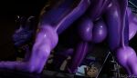 3d_(artwork) alexander_(drag'n_wash) animal_genitalia animal_penis anthro backsack balls big_balls big_penis butt claws digital_media_(artwork) digitigrade dirty drag'n_wash dragon erection feet feral gator_dragon_games genitals hi_res huge_balls huge_penis looking_at_viewer looking_back looking_pleasured male mythological_creature mythological_scalie mythology on_model penis purple_body scalie seductive smile solo tail thatsynthboyo thick_thighs wet wide_hips