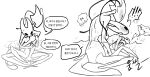antennae_(anatomy) anthro arthropod bdsm between_legs blush bondage bound butt comic dialogue digital_drawing_(artwork) digital_media_(artwork) duo exclamation_point featureless_chest female female/female female_orgasm fingering fingering_partner flat_chested genitals hands_tied hi_res hollow_knight:_silksong hollow_knight_(franchise) hornet_(hollow_knight) hug hugging_another hugging_from_behind intimate kissing korean_text line_art looking_pleasured monochrome motion_lines narrowed_eyes nude on_another orgasm partially_submerged pixiv_id_120070560 segmented_body sex shaking shakra_(hollow_knight:_silksong) simple_background sitting speech_bubble spread_legs spreading tail team_cherry text translation_request vaginal vaginal_fingering vulva