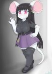 2026 5_fingers 5usdok :< absolute_territory absurd_res accessory alternate_species anthro arm_tuft artist_name bangs big_ears biped black_clothing black_footwear black_hair black_shoes blush blush_lines bottomwear breasts claws clothed clothed_anthro clothed_female clothing collared_shirt digital_drawing_(artwork) digital_media_(artwork) dress_shirt eyebrow_through_hair eyebrows eyelashes female female_anthro finger_claws fingers flats_(shoes) footwear frown full-length_portrait fully_clothed fully_clothed_anthro fully_clothed_female furrification glistening glistening_eyes grey_clothing grey_legwear grey_shirt grey_thigh_highs grey_topwear hair hair_accessory hairband hand_on_hip hi_res iris kemono korean_description legwear lethe_(maplestory) long_hair looking_at_viewer mammal maplestory mouse mouth_closed murid murine nexon pink_eyes pink_inner_ear portrait pupils purple_bottomwear purple_clothing purple_hairband purple_skirt rodent shaded shirt shoes skirt solo standing tail text thigh_highs three-quarter_view topwear translucent translucent_hair tuft white_body white_tail