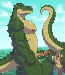 2026 after_anal after_sex alligator alligatorid anal anthro anthro_on_anthro anthro_penetrated anus back_spikes backsack balls biceps blue_eyes bodily_fluids butt claws cloud countershade_face countershade_tail countershade_torso countershading crocodilian cum cum_drip cum_in_ass cum_inside cum_on_balls cum_on_butt cum_on_tail deltoids dominant dominant_anthro dominant_male dripping duo ejaculation erection faceless_anthro faceless_character faceless_male gaping gaping_anus genital_fluids genitals glans green_body green_scales hand_on_penis hi_res humanoid_genitalia humanoid_penis intraspecies kraidhiel leaking_cum looking_at_viewer male male/male male_penetrated manly musclegut muscular muscular_anthro muscular_male nipples nude outside pecs penetration penis perineum raised_tail rear_view reptile scales scalie sharp_teeth side_view sky spiked_tail spikes spikes_(anatomy) submissive submissive_anthro submissive_male tail tan_body tan_scales teeth vein veiny_penis