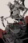 absurd_res anthro armor biped buckteeth clothing collar cuirass digital_media_(artwork) dual_wielding duo facial_piercing furgonomic_helmet gauntlets gloves greaves handwear headgear helmet hi_res holding_melee_weapon holding_object holding_sword holding_weapon male mammal melee_weapon murid murine nose_piercing nose_ring pauldron piercing queek_headtaker rat ring_piercing rodent sallllltywater sharp_teeth ska_bloodtail skaven spiked_collar spikes standing_on_another sword tassets teeth vambrace warhammer_(franchise) warhammer_fantasy warrior weapon whiskers