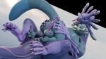 16:9 2026 2_horns 3d_(artwork) 4_toes 5_fingers alexander_(drag'n_wash) animal_genitalia animal_penis arm_fin ass_up avian_caruncle balls big_balls big_butt big_penis blue_body blue_skin butt butt_grab claws comb_(anatomy) digital_media_(artwork) drag'n_wash dragon duo dutch_angle ears_back feet feral feral_on_feral fin fingers gator_dragon_games genitals graffiti_on_body grey_body grey_skin hand_on_butt head_crest hi_res hindpaw horn hot_dogging looking_back looking_pleasured lying lying_on_partner male male/male mathfetish membrane_(anatomy) mythological_creature mythological_scalie mythology on_back paws penis penis_between_buttocks pivoted_ears raised_tail ryan_(drag'n_wash) scalie sex simple_background size_difference tail teeth thick_tail thick_thighs toe_claws toes tongue tongue_out webbed_feet webbed_hands widescreen wingless_dragon