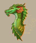2024 ambiguous_gender crystalrime dragon european_mythology fan_character feral fin frill_(anatomy) horn hybrid long_neck markings membrane_(anatomy) membranous_frill mythological_creature mythological_scalie mythology rainwing_(wof) scales scalie seawing_(wof) sharp_teeth simple_background smile snout solo teeth western_dragon wings_of_fire