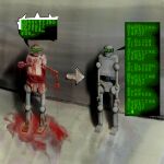 1:1 2026 ambiguous_gender anonymous_character blank_stare body_horror digital_media_(artwork) digital_painting_(artwork) english_description english_text gore hair hi_res horror_(theme) human humanoid long_term machine mammal not_furry painting_(artwork) robot robotization scared sequence snowjay solo speech_bubble standing story story_in_description technology text transformation transformation_sequence transformation_through_technology