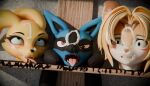 bandai_namco blood blue_body bodily_fluids cum cum_on_face decapitation digimon digimon_(species) felid feline female generation_4_pokemon genital_fluids gore green_eyes hi_res lucario male mammal mihoyo nintendo open_mouth pokemon pokemon_(species) pulchra_fellini red_eyes renamon sharp_teeth snuff snuffyeef teeth tongue tongue_out yellow_body zenless_zone_zero