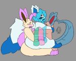 2026 5:4 anal anal_penetration animal_genitalia animal_penis artist_logo azureice big_penis biped bipedal_feral blush blush_lines butt canine_genitalia canine_penis double_penetration eeveelution erection feral freckled_butt freckled_ears freckled_face freckles generation_4_pokemon genitals glaceon group group_sex internal knot knotted_penis leafeon logo looking_pleasured male male/male napp_(n4ppstar) nintendo open_mouth penetration penis pokemon pokemon_(species) sandwich_position sex side_view simple_background sitting x-ray_view