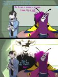 3:4 abandoned anthro arthropod bdsm bondage bound canid canine cervine clothed clothing comic deer domestic_cat drago-kun duo english_text extraction facility felid feline felis fox hi_res insect lepidopteran male mammal medical moth mox mystery pantherine procedure text tiger treatment true_fox