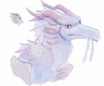 2026 albatross_(wof) ambiguous_gender dragon european_mythology feral fin gills heavenxpiercer hi_res horn markings mythological_creature mythological_scalie mythology scalie seawing_(wof) simple_background solo western_dragon white_background wings_of_fire