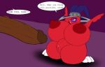 anthro big_breasts big_penis blue_eyes breasts clothing duo english_text female genitals hat headgear headwear hi-rez_studios huge_breasts huge_penis lagomorph leipori leporid male male/female mammal moji_(paladins) paladins_(game) penis rabbit red_body riku9797 shortstack text vulva