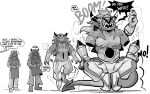 2026 3_fingers absurd_res anthro anthrofied apron arm_hair beard bent_legs biceps big_fangs big_muscles big_no big_pecs body_hair body_size_growth boom bottomwear bracelet bulge careful_what_you_wish_for clothed clothing dialogue digital_drawing_(artwork) digital_media_(artwork) direbatty english_text facial_hair fangs fingers floating_arms four_frame_image four_frame_sequence fur fur_growth generation_6_pokemon genie granting_wish greyscale grin growth hair hair_growth hairy hands_on_knees hands_on_legs hi_res hoopa hoopa_(unbound) horn horn_growth human human_to_anthro jewelry legendary_pokemon levitating long_hair male mammal markings midair monochrome muscular muscular_anthro muscular_arms muscular_growth muscular_male mustache nintendo offscreen_character oh_no open_clothing open_mouth open_shirt open_topwear pants pecs pokemon pokemon_(species) pokemorph ponytail rings_on_arms sequence sharp_teeth shirt shirtless shirtless_anthro shirtless_male simple_background size_transformation smile snapping_fingers solo sparkles species_transformation spikes spikes_(anatomy) t-shirt tail teeth text topwear transformation transformation_sequence transformed_clothing undressing undressing_self wish_twisting x_no_x_yes