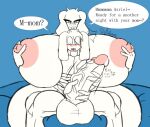 anthro asriel_dreemurr balls big_breasts big_penis boss_monster_(undertale) bovid breasts caprine duo english_text female genitals goat huge_breasts huge_penis hyper incest_(lore) male male/female mammal masturbation mature_female mother_(lore) mother_and_child_(lore) mother_and_son_(lore) nipples nude parent_(lore) parent_and_child_(lore) parent_and_son_(lore) penis riku9797 son_(lore) text toriel undertale undertale_(series) white_body