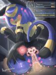 3:4 absurd_res anthro anthro_penetrated big_butt black_clothing black_dress black_nose blue_body blue_hair blush blush_lines bodily_fluids breasts butt clothing cum cum_in_fallopian_tubes cum_in_ovaries cum_in_uterus cum_in_vagina cum_inside dress duo english_text erection eyelashes fallopian_tubes fangs felid feline female female_anthro female_on_human female_penetrated first_person_view gameplay_mechanics genital_fluids genitals hair heart_eyes heart_symbol hi_res huge_butt human human_on_anthro human_penetrating human_penetrating_anthro human_penetrating_female human_pov impregnation internal internal_vaginal interspecies interspecies_impregnation looking_at_viewer looking_back looking_back_at_viewer male male/female male_human male_on_anthro male_penetrating male_penetrating_female male_pov mammal multicolored_body nya on_bottom on_top open_mouth open_smile ovaries ovum pal_(species) palphilia palworld penetration penile penile_penetration penis penis_in_vagina pepperminto pocketpair red_eyes reverse_cowgirl_position saliva sekhmet_(pal) sex short_hair small_breasts smile sperm_cell sweat tail teeth text thick_thighs two_tone_body uterus vaginal vaginal_fluids vaginal_penetration vulva wide_hips yellow_body