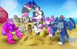 absurd_res angel_(lilo_and_stitch) animate_inanimate anthro beach bear bluey_(series) bluey_heeler bodily_fluids canid canine canis casper_(zoran) charizard claws clothed clothing coyote destruction diaper dinosaur disney dreamworks eyes_closed female feral generation_1_pokemon genital_fluids genitals group guardiandrake hand_under_chin happy hi_res how_to_train_your_dragon inflatable inkgoosupernova kaiju leoniro_the_inklion lilo_and_stitch living_inflatable male mammal muscular nintendo open_mouth pattern_diaper penis pokemon pokemon_(species) pool_toy prehistoric_species pull-ups_(diaper) reptile saurischian scalie smile stitch_(lilo_and_stitch) tail theropod toothless tyrannosaurid tyrannosauroid tyrannosaurus tyrannosaurus_rex unclean_diaper urine used_diaper wearing_diaper wet_diaper wetness_indicator wings zoran