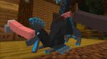 16:9 3d_(artwork) animal_genitalia animal_penis arm_feathers ass_up balls black_body black_feathers black_penis blockbench_(artwork) blue_body blue_claws blue_feathers blue_mouth blue_tongue brown_balls claws creative_watermark_placement digital_media_(artwork) dinosaur disembodied_penis dromaeosaurid equid equine equine_genitalia equine_penis feather_hair feathered_dinosaur feathered_scalie feathers female female_feral female_focus fence feral feral_on_feral genitals grey_balls grey_body grey_feathers group hands_on_ground hay head_feathers hi_res horse leaf lumina_(therealmessyroomguy1) male male/female male_feral mammal microsoft minecraft mojang open_mouth outside penis penis_on_face penis_on_thighs pink_penis pixel_(artwork) plant prehistoric_species pseudo_hair raised_tail reptile saurischian scalie sickle_claw spots spotted_genitalia spotted_penis stable submissive submissive_female tail tail_feathers teeth therealmessyroomguy1 theropod toe_claws tongue tree watermark white_balls widescreen xbox_game_studios