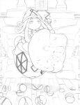 2017 abdominal_bulge absurd_res ambiguous_gender ambiguous_prey artist-san belly big_belly black_and_white bloated clothing digestion eyes_closed face_imprint female female_humanoid female_pred floating full-length_portrait generation_7_pokemon hair hand_imprint hand_on_belly hand_on_own_belly headgear headwear heart_symbol hi_res huge_belly human human_prey humanoid humanoid_pred hyper hyper_belly imprint legendary_pokemon long_hair mammal markings monochrome mouthless navel nintendo pokeball pokemon pokemon_(species) portrait prey_outline pseudo_clothing pseudo_hair same_size_vore shake_lines shell solo struggling struggling_prey tapu_lele temple topwear traditional_media_(artwork) tube_top vore wavy_hair