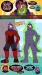 4k 9:16 absurd_res anthro armor blush blush_lines comic duo embarrassed embarrassed_anthro embarrassed_expression embarrassed_naked_male embarrassing_exposure embarrassing_nudity english_text exposed fantasy flaccid foreskin genitals hi_res humiliation knight magic magic_user magician male mammal micropenis mustelid nipples nude only_one_nude otter outside penis remmus_cobalt septenmber slim small_penis solo spell suid suine sus_(pig) text warrior wild_boar