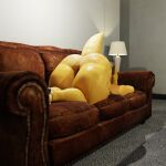 1:1 2026 3d_(artwork) alphys anthro ass_up big_butt biped black_clothing black_footwear black_high_heels black_shoes brown_body brown_ears brown_markings brown_scales brown_sofa brown_spots butt carpet clothing deltarune digital_media_(artwork) faceless_anthro faceless_character faceless_female female footwear furniture glistening glistening_body glistening_butt glistening_legs glistening_scales glistening_tail glistening_thighs grey_carpet herkman hi_res high_heels inside internal_wall lamp light light_body light_markings light_scales lizard lying lying_on_sofa markings meme mostly_nude mostly_nude_anthro mostly_nude_female multicolored_body multicolored_ears multicolored_scales on_front on_sofa reptile scales scalie shadow shoes sofa solo spots spotted_arms spotted_body spotted_ears spotted_legs spotted_scales tail thick_tail thick_thighs three-quarter_view two_tone_body two_tone_ears two_tone_scales undertale_(series) wall_(structure) white_wall yellow_body yellow_ears yellow_scales yellow_tail
