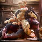 1:1 2026 3d_(artwork) 5_claws 5_fingers 5_toes abs absurd_res anal anal_penetration anthro anthro_on_anthro anthro_penetrated anthro_penetrating anthro_penetrating_anthro arm_spikes aroused aroused_by_another athletic athletic_anthro athletic_male baldur's_gate baldur's_gate_3 balls barbell_piercing bent_leg big_balls big_butt big_muscles black_body black_penis black_scales blender_(artwork) blue_tongue bodily_fluids book book_stack butt carpet chair_position cheek_spikes chin_spikes claws cum cum_drip cum_in_ass cum_inside cum_on_balls cum_on_leg cum_on_own_balls cum_on_own_leg cum_on_own_penis cum_on_partner's_balls cum_on_penis cum_on_self cum_strand cum_while_penetrated cumshot digital_media_(artwork) dragonborn_(dnd) dripping dungeons_and_dragons duo dutch_angle ejaculation english_text erection eyes_closed eyeshadow facial_piercing facial_spikes feet finger_claws fingers foreskin from_behind_position furniture genital_fluids genitals glans glowing glowing_eyes hand_on_chest hand_on_head hand_on_partner hand_on_partner's_chest hand_on_partner's_head hasbro head_back hi_res horn humanoid_genitalia humanoid_penis hybrid_genitalia hybrid_penis inside intraspecies larian_studios lip_piercing looking_pleasured makeup male male/male male_penetrated male_penetrating male_penetrating_male membrane_(anatomy) multicolored_body multicolored_penis multicolored_scales muscular muscular_anthro muscular_male narrowed_eyes nude nude_anthro nude_male open_mouth orgasm partially_retracted_foreskin pecs penetration penile penile_penetration penis penis_in_ass piercing pseudo_hair pupils red_balls red_body red_eyeshadow red_penis red_scales restfield ridged_penis scales scalie sex sharp_teeth simultaneous_orgasms sitting sitting_on_ground slit_pupils smile spiderbite_piercing spikes spikes_(anatomy) spread_legs spreading straddling straddling_penis tail tail_ridge teeth tentacle_hair tentacles text thancuur_(n7legion) thick_thighs three-quarter_view toe_claws toes tongue two_tone_body watermark wizards_of_the_coast yellow_balls yellow_body yellow_eyes yellow_penis yellow_scales yellow_sclera