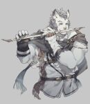 5_fingers anthro claws destroycode felid final_fantasy final_fantasy_xiv fingers flute hi_res hrothgar humanoid_hands male mammal muscular muscular_anthro muscular_male musical_instrument playing_flute playing_music square_enix wind_instrument woodwind_instrument