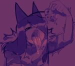 animal_ears anthro anthro_pred bodily_fluids chimes_(dvampiresmile) duo dvampiresmile exclamation_point extreme_size_difference fangs felid feline female female/female female_pred helpless holding_prey imminent_vore larger_pred long_tongue macro mammal mouth_shot open_mouth oral_vore saliva saliva_string scared_prey size_difference sketch soft_vore teeth tongue tongue_focus tongue_out unwilling_prey vore