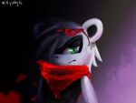 4:3 anthro bear black_clothing black_nose black_shirt black_topwear clothing eyewear eyewear_on_head freedom_planet fur galaxytrail giant_panda green_eyes hair male mammal red_scarf rounded_ears scarf shirt short_hair sleeveless_shirt sleeveless_topwear solo spade_(freedom_planet) sunglasses sunglasses_on_head topwear villyvalley16 wearing_sunglasses white_body white_fur white_hair