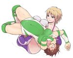  backbreaker blonde_hair blue_eyes brown_hair clenched_teeth knee_pads multiple_girls nastassja_han pain papa ryona saliva short_hair submission_hold teeth wrestle_angels wrestle_angels_survivor wrestling yoshihara_mimi 