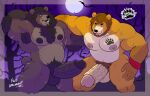  absurd_res anthro balls barazoku big_penis duo erection genitals halloween hi_res holidays lionbear male male/male muscular nipples pecs penis pose tattoo traviz_lionbear yasser yasser_(lionbear) 