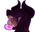  absurd_res anthro black_horn blue_body blue_fur demon duo fur guardian_spirit hi_res horn imminent_vore imp male male/male mouth_shot obsidian_trash open_mouth ori_(series) pink_tongue preril_(ashbeater421) sharp_teeth spirit teeth tongue vore white_body white_fur 