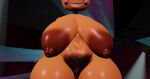  adri164 areola big_areola big_breasts big_nipples breasts brown_areola female five_nights_at_freddy&#039;s five_nights_at_freddy&#039;s_2 genitals hi_res lovetaste_chica navel nipples pubes pussy scottgames smile thick_thighs toy_chica_(fnaf) video_games wide_hips 