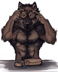  abs anthro canid canine canis dough hi_res male mammal muscular muscular_anthro muscular_male nmvsolidus pecs solo were werecanid werecanine werewolf wolf 