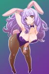  amber_eyes animal_humanoid big_breasts blush bodysuit breasts chuchu_(show_by_rock!!) clothing female hair hands_behind_head hi_res huge_breasts humanoid lagomorph lagomorph_humanoid legwear leporid_humanoid long_hair mammal mammal_humanoid pantyhose purple_hair rabbit_humanoid sanrio shinobe show_by_rock!! simple_background skinsuit solo tight_clothing 