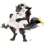  anatid anseriform anserinae anthro avian beak belly big_belly big_breasts bird bird_feet blonde_hair breasts canid canine canis claws digitigrade duo fangs feathers female genitals hair hand_on_stomach heart_piercing hera_(kzerach) hi_res huge_breasts interspecies male male/female mammal membrane_(anatomy) navel navel_piercing neck_tuft nipple_fetish nipple_piercing nipple_pinch nipple_play nipples nude open_beak open_mouth overweight overweight_anthro overweight_female piercing pinch pregnant pussy swan thick_thighs tuft webbed_feet white_body white_feathers wolf yogoat 