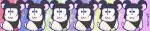  black_body black_fur blue_tail choromatsu_matsuno cricetid feral fur green_tail group hair hamster hi_res ichimatsu_matsuno jyushimatsu_matsuno karamatsu_matsuno long_image lunarpanda8686 male mammal mr._osomatsu osomatsu_matsuno pink_nose pink_tail purple_tail red_tail rodent todomatsu_matsuno whiskers white_body white_fur wide_image yellow_tail 